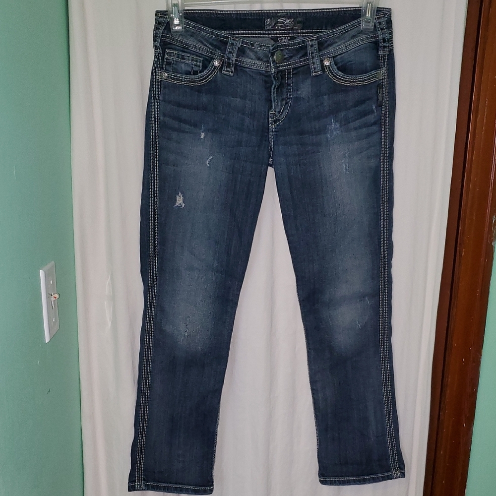 Vintage Silver Jeans Co Twisted Capris